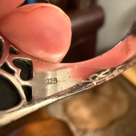 SKJ sterling silver Multicolor Crystal Heart Ring Size 10 - Picture 4 of 7